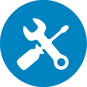 Logo de herramientas representando el servicio técnico que presta Print3x